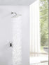 GGStudy Square 8 Inch Square Stainless Steel Shower Head - Rain Style Shower Head Brushed Nickel