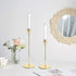 Taper Candle Holders Gold Table Decorative Candlestick Holder for Wedding Dinning Party Candle Holders for Taper Candles Metal Candle Stand,Fits 3/4 Inch Slim Candles & Led Candles (Gold)