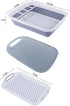Collapsible Dish Drying Rack and Drainboard Set Portable Camp Dish Drainer Dinnerware Organizer Dish Rack Foldable Dying Dish Storage Rack for Kitchen Counter RV Camping Accessories