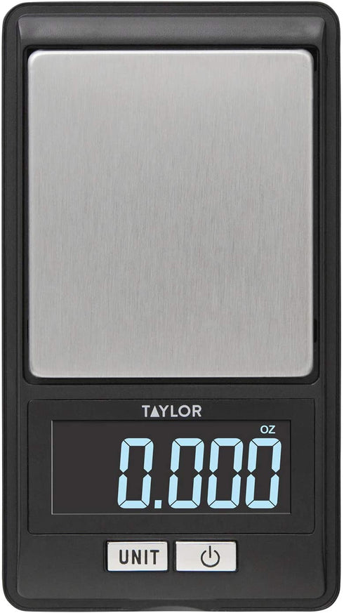 Taylor Precision Products Taylor High-Precision Digital Portioning Scale with Cover, 16OZ/500G, Black