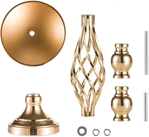 2 Pcs Versatile Metal Flower Arrangement & Candle Holder Stand Set for Wedding Party Dinner Centerpiece Event Restaurant Hotel Decoration (Gold, 2 x M)