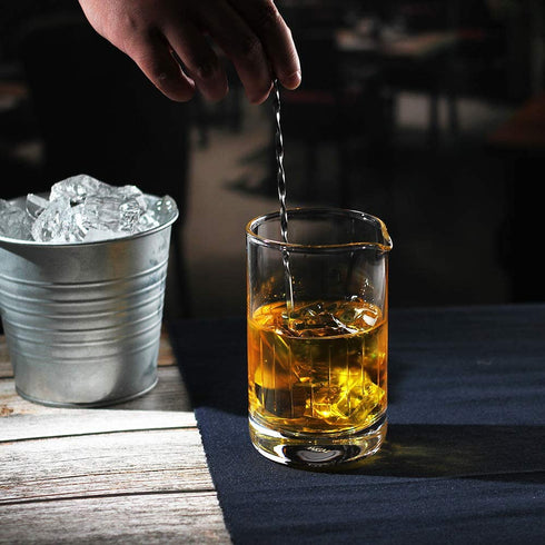 Crystal Mixing Glass,Professional Extra Large 20 OZ Crystal Cocktail Mixing Glass,Lead-Free Stir Glass,Premium Seamless Design - Great Gift Idea-Professional Quality (20 OZ)