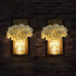 2 Pack Mason Jar Wall Decor With 8 Functions Remote, Hanging Mason Jars Light with 6-Hour Timer 30 Led Fairy Lights, Rustic Home Decor Wall Sconce With White Silk Hydrangea, Wall Art for Living Room