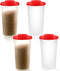 4 Pieces Salt and Pepper Shakers Set Large Salt Dispenser Camping Picnic Salt Shaker with Lid Plastic Salt and Pepper Shakers with Lids Picnic Salt and Pepper Jar Container for Salt, Sugar, Spice
