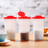4 Pieces Salt and Pepper Shakers Set Large Salt Dispenser Camping Picnic Salt Shaker with Lid Plastic Salt and Pepper Shakers with Lids Picnic Salt and Pepper Jar Container for Salt, Sugar, Spice