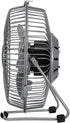 LICHAMP Clock Fan with Floating Led Time Display, Desk Usb Led Fan with Clock Light, 7"