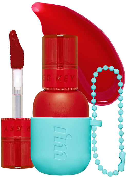 I'M MEME Water Gel Tint - Color Key Ring | Highly-pigmented, Long Lasting, Travel-Friendly, Lip Stain, 03 Red Lover, 0.09 Oz
