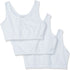 Fruit of the Loom Women's Tank Style Sports Bra - 3 Pack 9012 44 White/Black/Grey