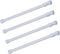 Spring Tension Curtain Rod, 4 Pack Tension Rods Cupboard Bars Adjustable Spring Steel Tensions Rod Shower Rod Closet Rod 23.6-43.3 Inches