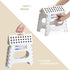 13 inch Height Premium Heavy Duty Foldable Stool for Adults, Kitchen Garden Bathroom Stepping Stool White