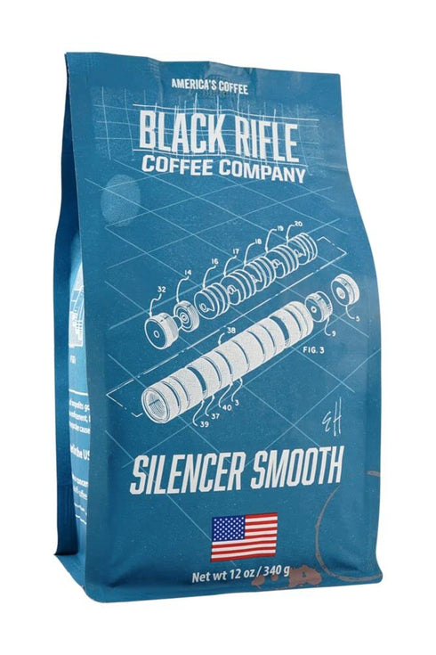 Black Rifle Coffee Silencer Smooth (Light Roast) Ground 12 Ounce Bag, Light Roast Ground Coffee,100% Colombian Excelso Beans With a Smooth Finish, Helps Support Veterans and First Responders