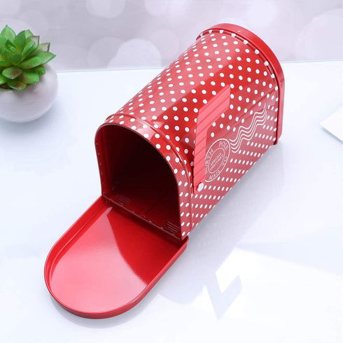 DOITOOL Tinplate Mailbox Christmas Cookie Box Tinplate Christmas Biscuits Tin Can for Kids Crafts and Decorating Activities Christmas New Year Party Favors