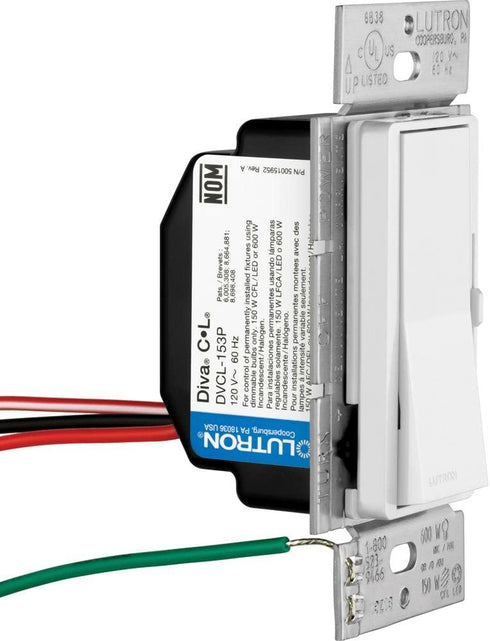 Lutron DVCL-153P-BL LED+ Dimmer Switch, 1 pack, Black