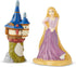 Enesco Disney Ceramics Tangled Rapunzel and Tower Salt and Pepper Shakers, 3.625 Inch, Multicolor