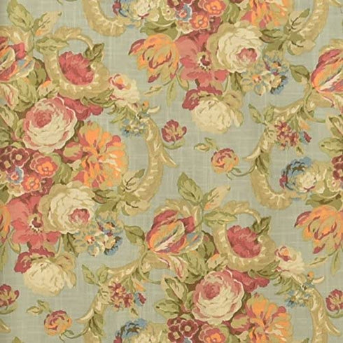 Waverly Spring Bling Valances for Windows Rod Pocket Curtains for Kitchen and Living Room, 52" x 18", Vapor