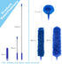 Microfiber Duster, Feather Duster with 100 Inch Telescoping Extension Pole, Reusable Bendable Dusters, Washable Lightweight Dusters for Ceilings Fans