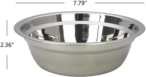 Zerdyne 4-Pack Small Kitchen Salad Bowls, Stainless Steel Prep Metal Mixing Bowls