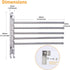 Towel Rack, Towel Bar with 5-Arm Bathroom Towel Shelf Swivel Wall-Mounted Towel Bar Holds for Bathroom, Pool, Kitchen (5 Arms Type)