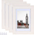 Hongkee 5x7 Picture Frame,Made of Solid Wood and High Definition Glass,Set of 4 Washed White(HK012015-SD5X7-WW(4PK))