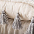 MIULEE Decorative Throw Pillow Cover Tribal Boho Woven Tufted Pillowcase with Tassels Super Square Pillow Sham Pillowcase Cushion Case for Sofa Couch Bedroom Car Living Room 20x20 Inch Grey