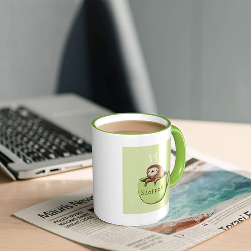 A Damned Adorable Sloth And Coffee Coffee Mug Ceramic Tea Cup Gift for Office and Home 11 Oz