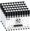 RETON 50 Pcs Rewritable Magnetic Dry Wipe White Board Markers Pens with Eraser Cap, 4.4 in Mini Dry Erase Marker with Fine Tip for Classroom, Office, Hospital, Home and Factory (50 Pcs, Black)