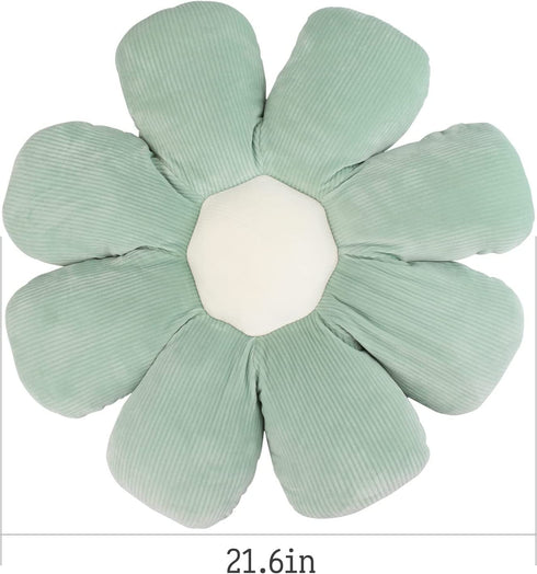 Flower Pillow Flower Floor Pillow Cute Pillows Aesthetic Daisy Pillow Flower Floor Pillow Seating Cushion Flower Pillow Indie Flower Shaped Pillow (Green)