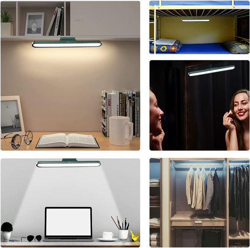 Funland Stick on Lights, Dimmable Wireless Magnetic Touch Lights Stick on Kitchen Closet Wall Bed Headboard, Rechargeable Under Cabinet Lighting Battery Operated (Green), (VN004)