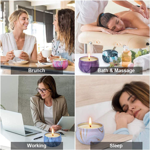 Scented Candles Gift Set for Women, 9 Pack Aromatherapy Candles for Stress Relief & Valentine's Day Gift, Soy Wax Candles Include Vanilla, Rose, Lavender, Jasmine