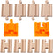 Orbrium® Toys 8 Pcs Wooden Train Track Male-Male Female-Female Adapter Pack Fits Thomas Brio Chuggington Set
