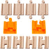 Orbrium® Toys 8 Pcs Wooden Train Track Male-Male Female-Female Adapter Pack Fits Thomas Brio Chuggington Set