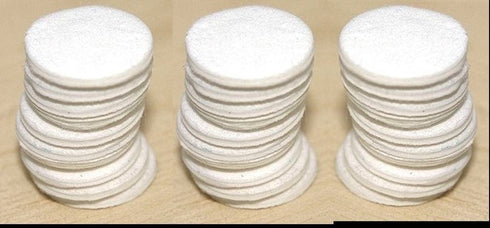 54 Round Refill Pads for Aromatherapy Essential Oil Diffusers and Lockets - 16mm Diameter and 2mm Thick - The Size of a US dime, Biodegradable Cellulose Paper, Made in The USA