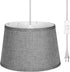 EDISHINE Plug in Pendant Light, Hanging Light with 15Ft Clear Cord, On/Off Switch, Grey Fabric Shade, Pendant Light Fixture for Bedroom, Kitchen, Living Room, Dining Table