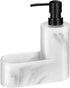 MoKo Liquid Soap Dispenser with Sponge Holder, Dish Soap Dispenser Pump Bottle with Brush Holder for Kitchen Bathroom Counter-top Sink Scouring Pad Storage and Organization, Sandy White