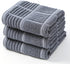 Anyi Kitchen Dish Towels Heavy Duty Absorbent Dish Cloths with Hanging Loop 100% Cotton Tea Bar Towels (16x26, Set of 3, Grey)