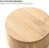 KITCHENDAO Bamboo Salt and Pepper Bowl Box - Built-in Serving Spoon to Prevent Lost - Swivel Lid with Magnet to Keep Dry, Dust-free - Salt Cellar Seasoning Container Holder - Dual 7 Ounce Capacity