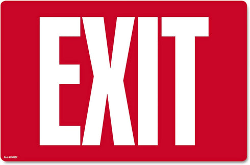 Cosco Glow in Dark Sign, EXIT, 8" x 12" (098052), red