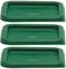 Cambro (SFC2452) Covers, Set of 3 (for 2 & 4-Quart Containers, Kelly Green, Polyethylene, NSF)