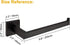 Wellsum Premium Stainless Steel Hand Towel Holder, Square Hand Towel Ring Heavy Duty Wall Mounted Modern Hand Towel Bar for Bathroom Kitchen, Matte Black
