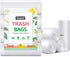 2 Gallon 80 Counts Strong Trash Bags Garbage Bags by Teivio, Bathroom Trash Can Bin Liners, Small Plastic Bags for home office kitchen, Clear