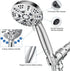 JDO High Pressure Handheld Shower Head, 6 Spray Settings Shower Head with Handheld, 4.3" High Flow Hand Held Shower head Set with Stainless Steel Hose and Adjustable Bracket (Chrome)