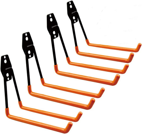 Garage Storage Utility Hooks,Wall Mount&Heavy Duty Garage Hanger & Organizer to Handle Ladder, Hold Chairs,with Premium Steel to Hang Heavy Tools for Up to 55lbs(Set of 4)
