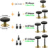 WENIUBE-Anti Shake Bed Stoppers,4Pcs Adjustable Threaded Bed Frame Anti-Shake Tools(30-112Mm) for Bed, Bedside Baffle,Headboard Holder