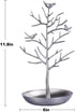 AUTODECO Retro Jewelry Tree Organizer for Necklaces and Earrings Ring Tree Holder Display Jewelry Tower Tree Great Gift for Women Girl Antique Silver