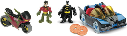 Fisher-Price Imaginext DC Super Friends, Batmobile & Cycle, What’s the coolest way for kids to cruise around Gotham City