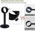 Ceiling Curtain Rod Brackets, 1 Inch Heavy Duty Curtain Rod Bracket Black Closet Flange Rod Holder End Support 8 Pack Curtain Pole Holders Sockets Ceiling Mount Curtain Rod Bracket for Wardrobe