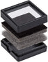 BENECREAT 24PCS Black Gemstone Display Box Jewelry Box Container with Clear Top Lids 1.57 x 0.6 Inch for Gems, Coins, Jewelry Gift Packing