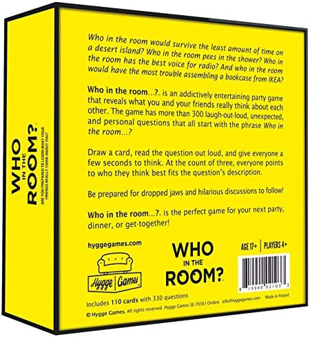 Hygge Games Who in The Room? Party Gamef Yellow