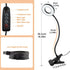DLLT Dimmable Clip on Light, 48 LED USB Book Reading Light, Color Changeable Night Light Clip on for Desk, Bed Headboard, Makeup Mirror, Dorm Room, Computer, Piano Lighting, 15 Brightness (Black)