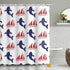 Gdmoon Sea Animals Whale Shower Curtain Navy Whale Nautical Ocean Theme Cartoon Home Decor Polyester Fabric Waterproof Durable Bathroom Curtain with 12 Hooks 72x72In YLWHGD1086